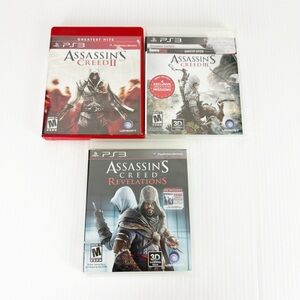 Bundle Lot of Assassins Creed 2 3 Revelations Video Game for Sony PlayStation 3